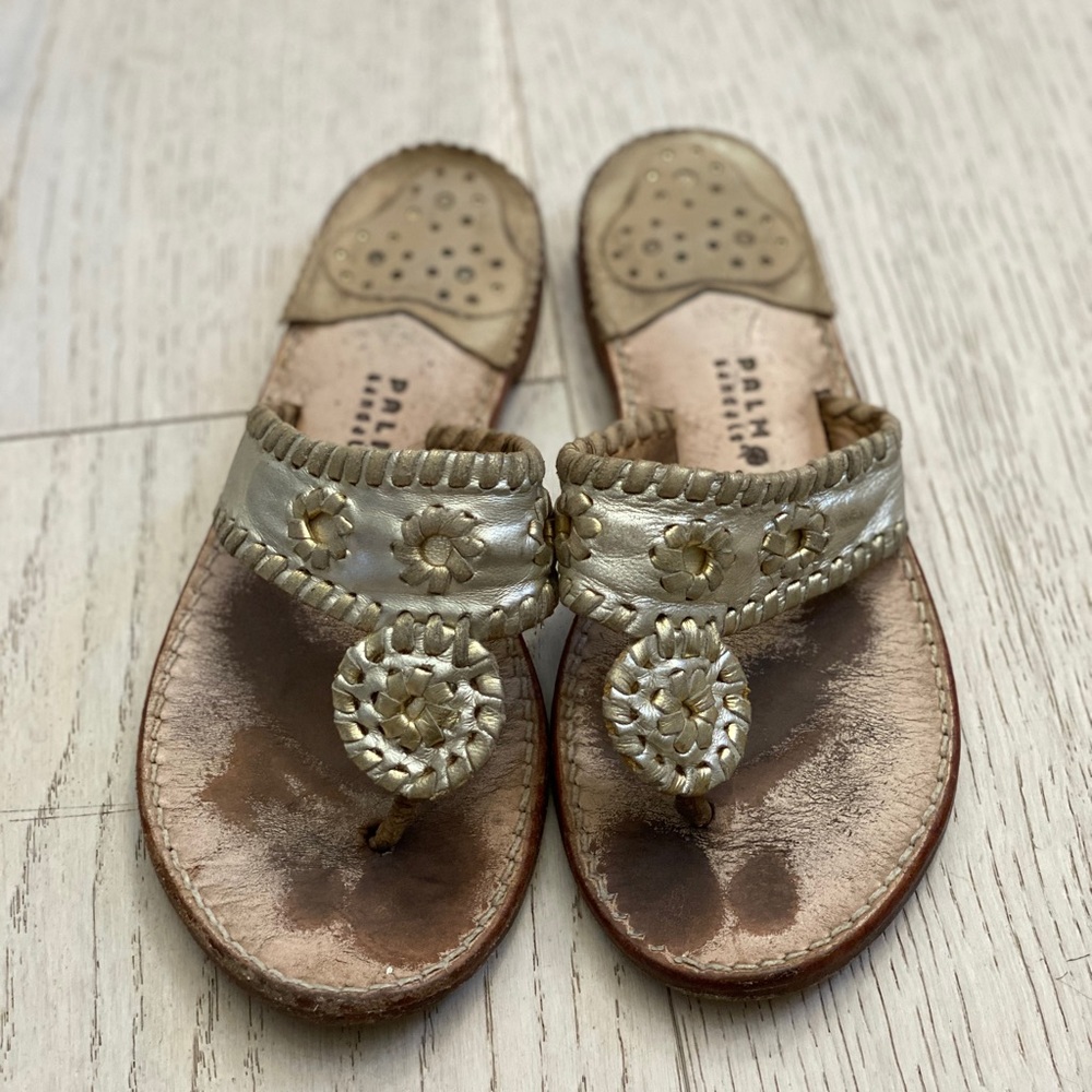 Women's Stephen Bonanno Palm Beach Sandals Gold And Silver  Size 7